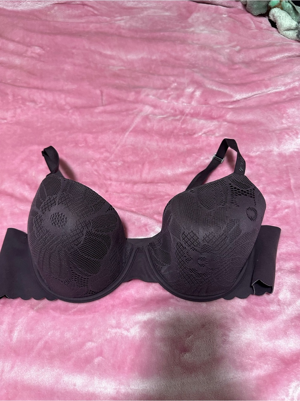 aerie Black Floral Lace Underwire Bra